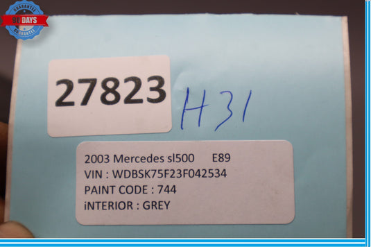 03-08 Mercedes SL500 SL550 Front Left Driver Side Seat Headrest Head Rest Oem