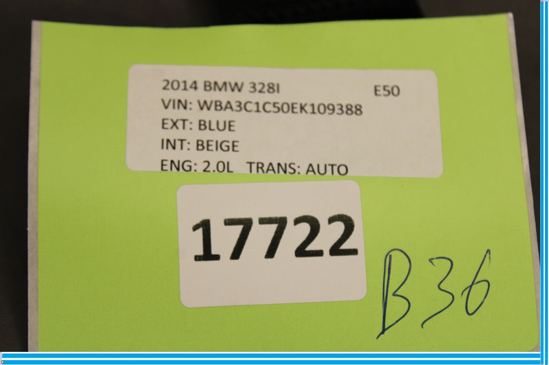 Load image into Gallery viewer, 12-18 BMW 320i 328i F30 Rear Second 2nd Row Center Middle Seat Belt Buckle Oem
