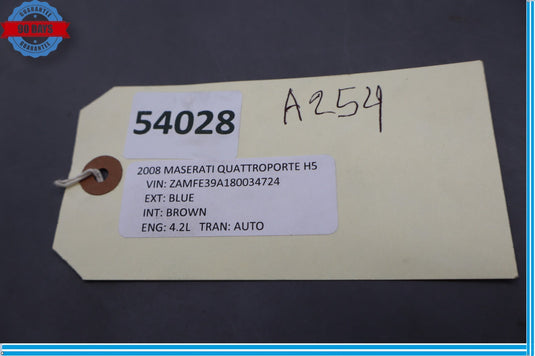 03-13 Maserati Quattroporte M139 Front Left Side Interior Roof Grab Handle Oem