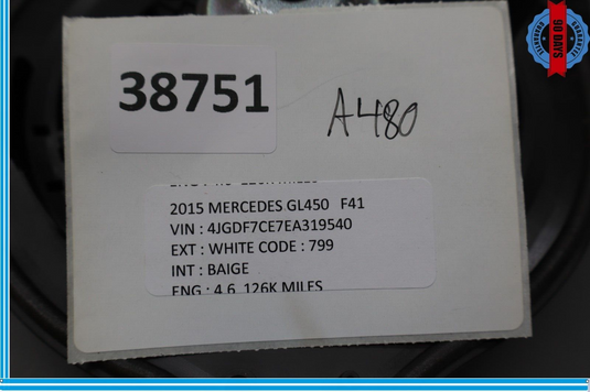 12-16 Mercedes X166 GL450 Rear Left Driver Side Left Door Sound Speaker Oem