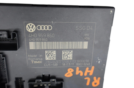 11-18 Audi A8 Quattro S8 Rear Left Side Seat Control Module Unit 4H0-959-860 Oem