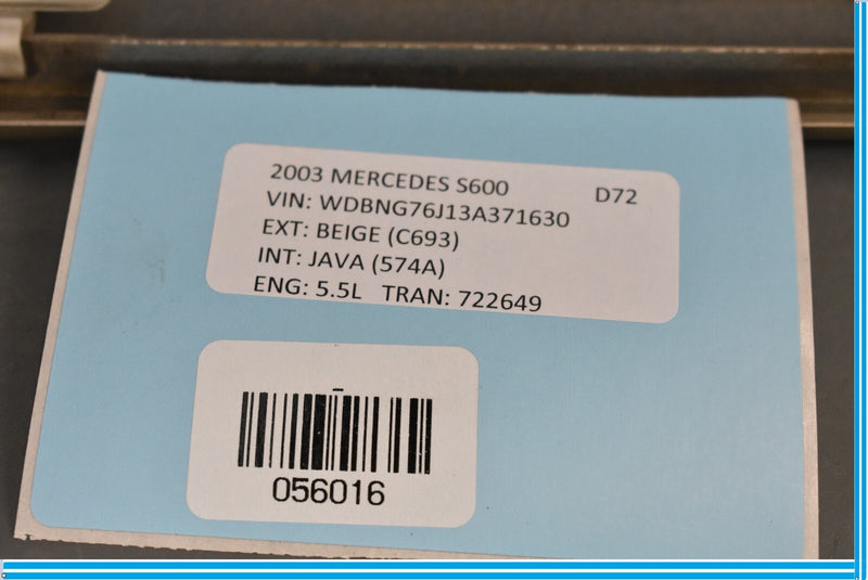 Load image into Gallery viewer, 00-06 Mercedes S500 S600 W220 Front Left Driver Exterior Door Trim Molding Oem
