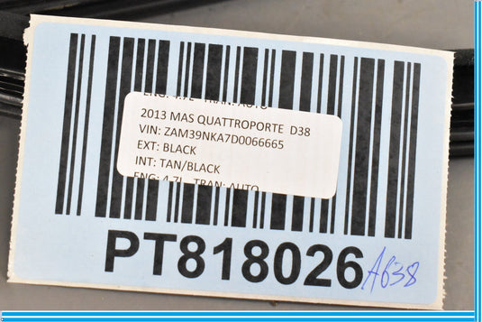 09-13 Maserati Quattroporte M139 Front Right Door Weatherstrip Rubber Seal Oem