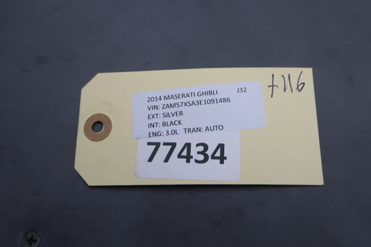 14-17 Maserati Ghibli M157 Rear Right Window Regulator Support Bracket Plate Oem
