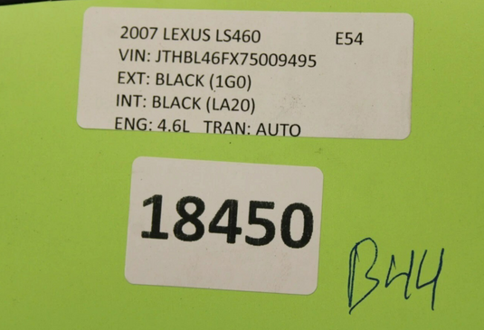 07-09 Lexus LS460 Rear Left Driver Side Inner Taillight Lamp 8159150150 Oem