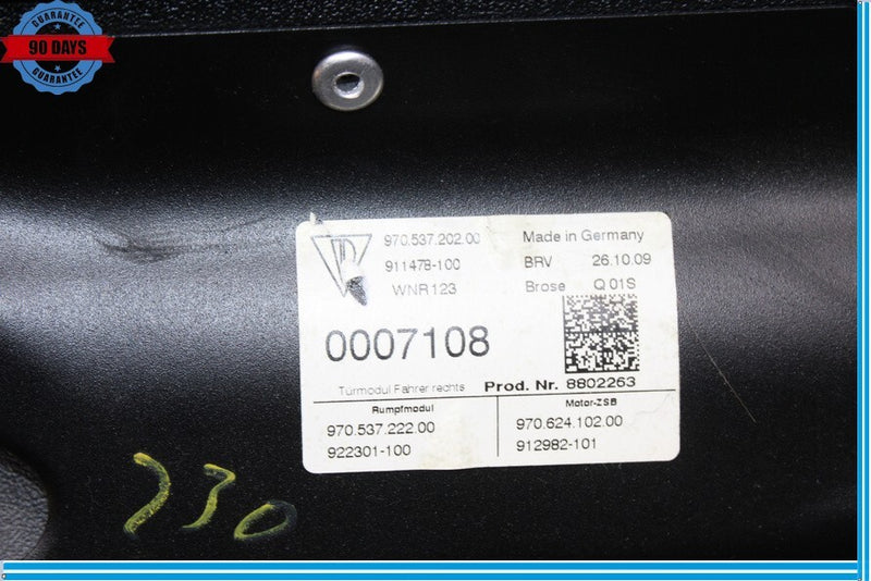 Load image into Gallery viewer, 10-16 Porsche Panamera 970 Front Right Side Door Window Regulator Panel Oem

