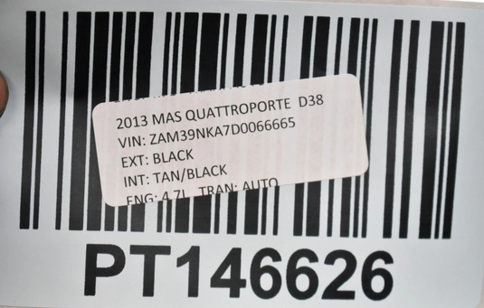 03-13 Maserati Quattroporte Rear Left Side Door Window Auto Glass 83744800 Oem