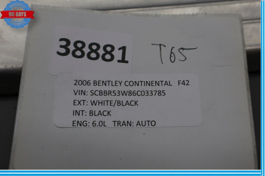 06-12 Bentley Continental Flying Spur Rear Right Side Door Step Sill Oem