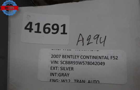 03-12 Bentley Continental Flying Spur GT GTC Left Driver Side Hood Hinge Oem