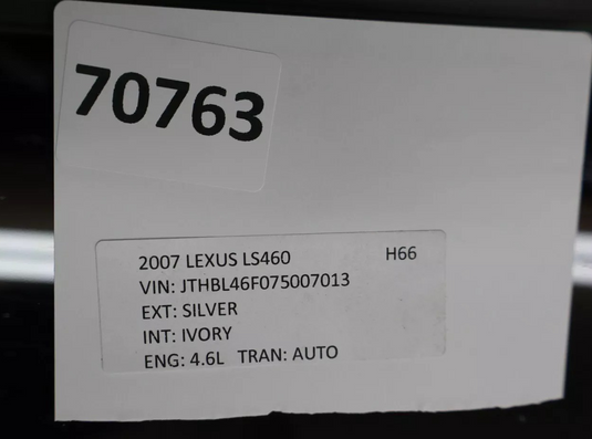 07-17 Lexus LS460 LS600h Front Left Driver Side Door Window Glass 6810250202 OEM