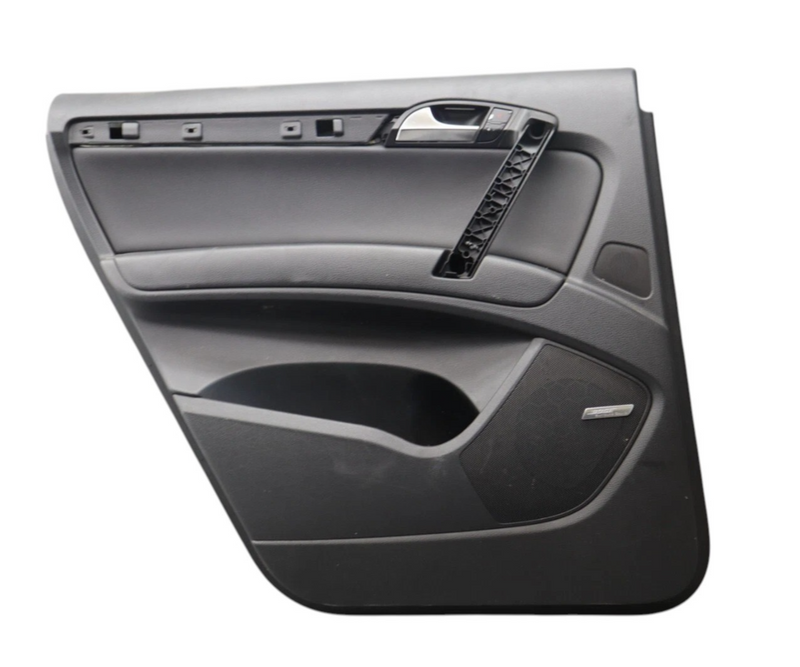 Load image into Gallery viewer, 07-15 Audi Q7 4L Rear Left Driver Side Interior Door Panel Black 4L0867305C OEM
