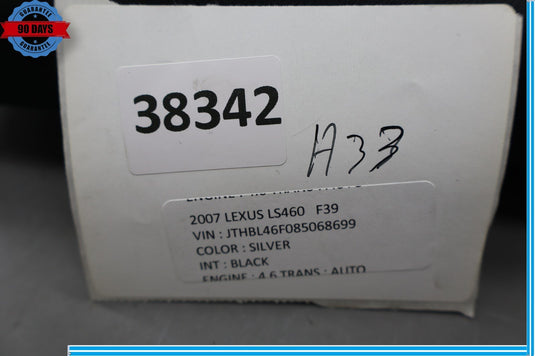 07-09 Lexus LS460 LS460L Rear Center Seat Headrest Head Rest Oem