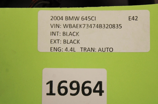 04-10 BMW 645Ci 650i Fuel Charcoal EVAP Canister Emission Gas Vapor Pump Oem