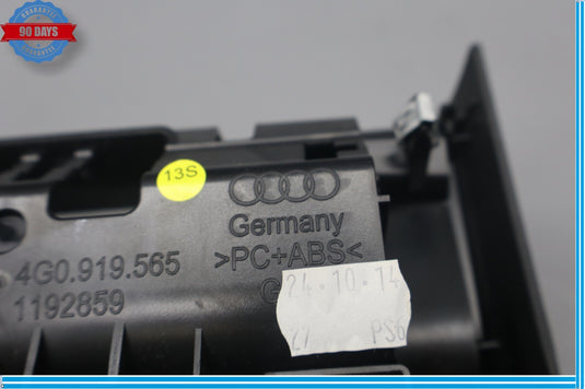 12-18 Audi A6 Quattro Center Console Back Panel & Power Outlet Bezel Oem