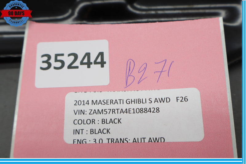 Load image into Gallery viewer, 14-17 Maserati Ghibli Rear Left Door Regulator Support Bracket Plate Black Oem
