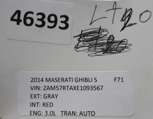 14-17 Maserati Ghibli Rear Deck Lid Parcel Shelf Trim Panel 06700174910 Oem