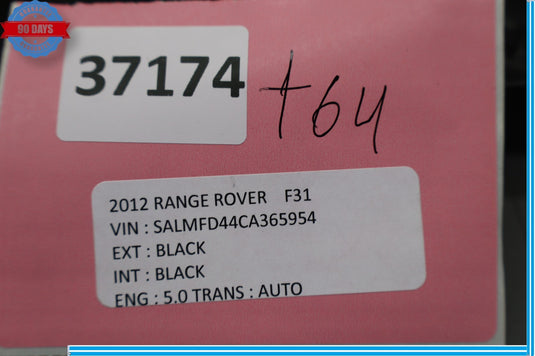 10-13 Land Range Rover Front Right Passenger Side Seat Cover Trim Black Oem