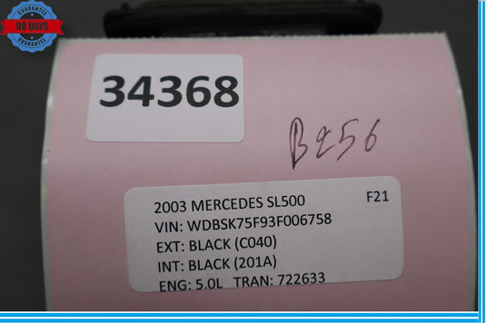 00-06 Mercedes R230 SL500 SL600 License Number Plate Light Lamp LED Oem