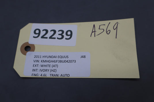 11-13 Hyundai Equus Rear Right Passenger Side Seat Lower Trim Cover Oem