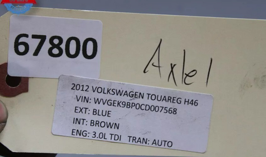 11-17 Volkswagen Touareg Rear Left Side Axle CV Shaft Axleshaft 7P0501201 Oem