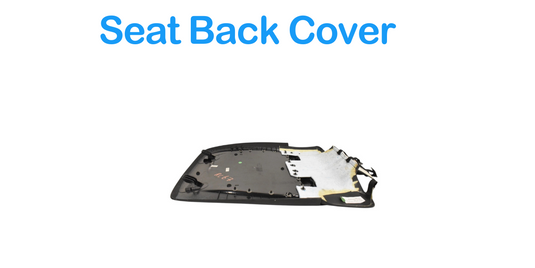14-17 Maserati Ghibli M157 Front Right Side Seat Back Cover W/ Pocket Black OEM