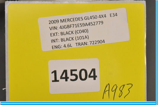 06-13 Mercedes GL550 GL450 Front Left Driver Side Window Regulator Motor Oem