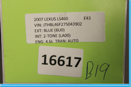 07-09 Lexus LS460 Parking Assist Camera Control Module Unit ECU Oem