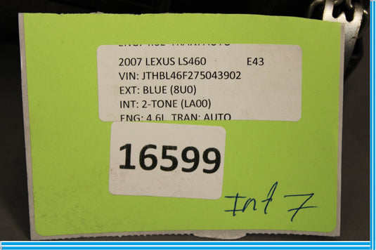 07-17 Lexus LS460 Left Driver Side Air Intake Cleaner Box Airbox Oem