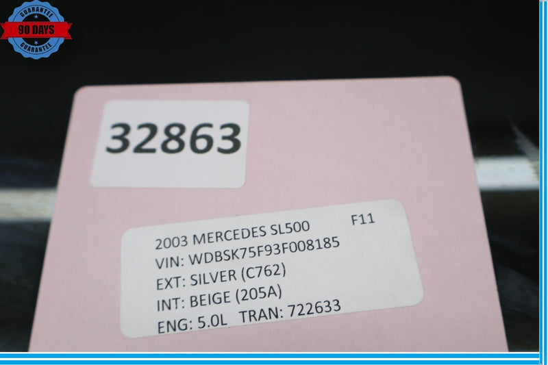 Load image into Gallery viewer, 03-12 Mercedes R230 SL550 SL500 Rear Right Side Quarter Window Glass Oem
