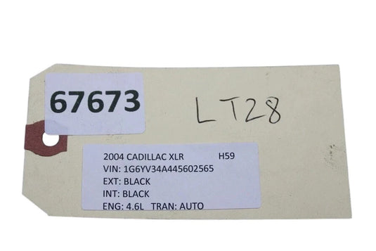 04-09 Cadillac XLR Rear Bumper Reinforcement Impact Spacer Support Black Oem