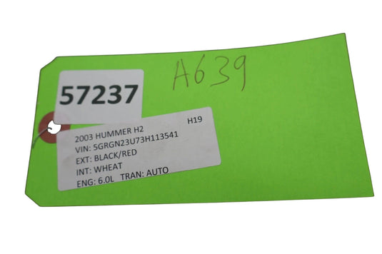 03-09 Hummer H2 Front Left Side Clearance Roof Outer Marker Lamp Light OEM