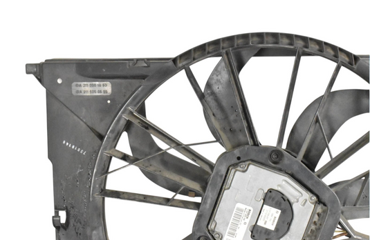 03-11 Mercedes E350 CLS350 Engine Cooling Radiator Fan Shroud Motor Oem