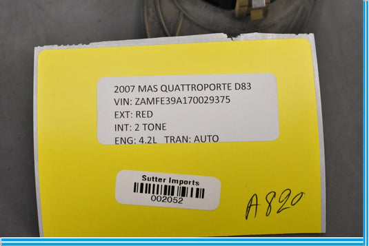 03-12 Maserati Quattroporte M139 Sunroof Sun Roof Control Switch Trim Beige Oem