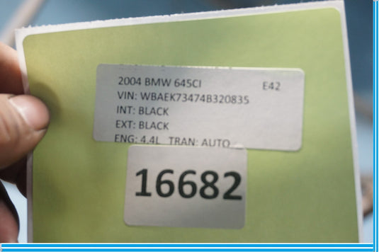 04-07 BMW 645Ci 650i E63 E64 Trunk Liftgate Lid Panel Assembly Black Oem
