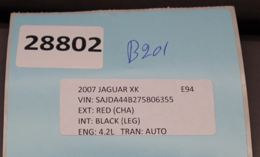 07-15 Jaguar XK XKR Convertible Right Side Top Roof Tension Rod Cylinder Oem