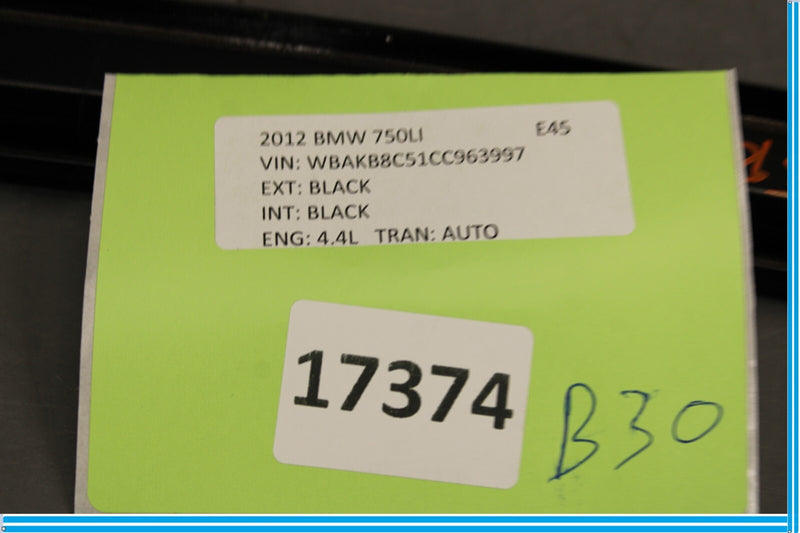 Load image into Gallery viewer, 09-15 BMW 750Li F01 F02 Rear Left Driver Side Door Window Guide Web Cover Oem

