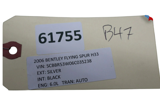 03-18 Bentley Continental Flying Spur Front Right Side Shade Sunvisor OEM