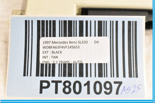 1997 Mercedes R129 500SL SL320 SL500 Anti Theft Key Alarm Control Module OEM