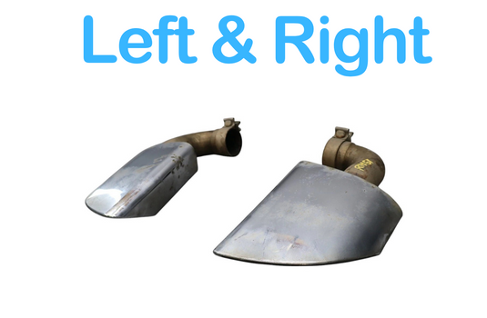 11-17 Volkswagen Touareg Rear Left & Right Side Exhaust Tail Pipe Tip Set Oem