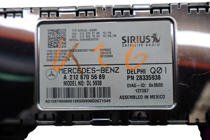 Load image into Gallery viewer, 10-20 Mercedes W218 CLS550 C250 E350 Sirius Satellite Radio Receiver Unit Oem
