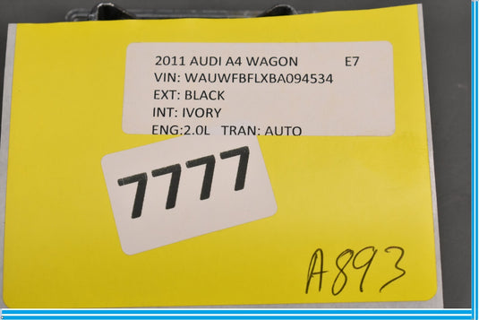 09-16 Audi A4 Wagon Rear Luggage Cargo Tie Down Hook Clamp Oem