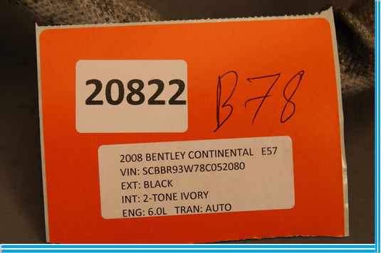 06-10 Bentley Continental Engine Turbocharger Coolant Pump Hose Pipe Oem