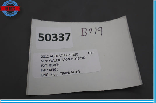 12-13 Audi A7 Quattro S7 Dash Center Air Vent Grille Trim Cover 4G8819635D Oem