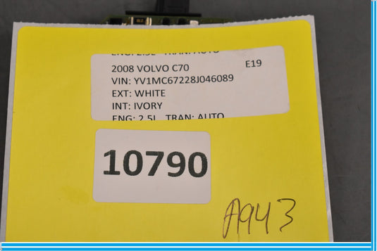 06-13 Volvo C70 Front Windshield Rain Sensor Control Module 31214359 Oem