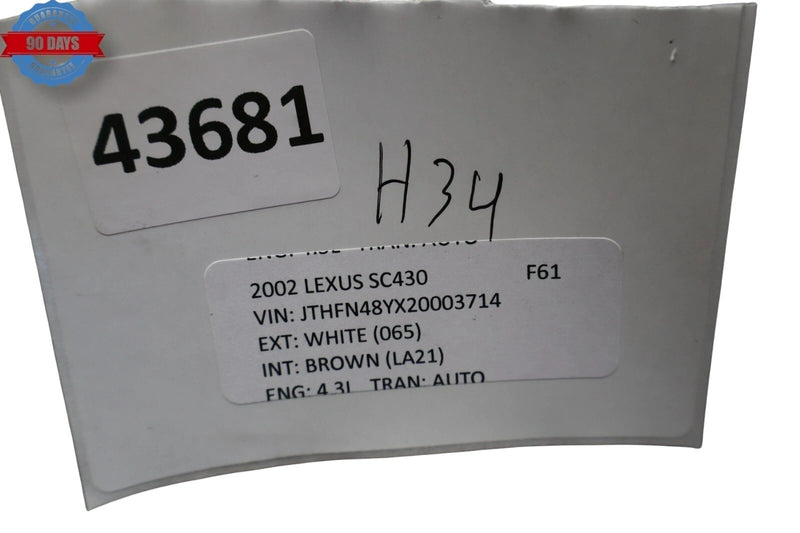 Load image into Gallery viewer, 02-05 Lexus SC430 Z40 Front Left Driver Side Seat Headrest Head Rest OEM
