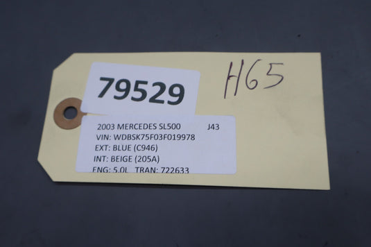 03-08 Mercedes R230 SL500 Right Passenger Side Headlight Washer Fluid Nozzle Oem