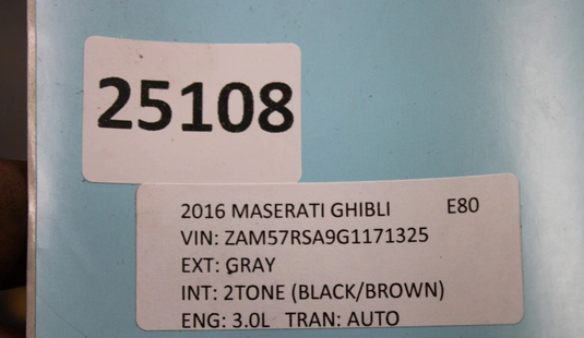 14-17 Maserati Ghibli Front Left Driver Side Lower Bottom Seat Cushion Brown Oem