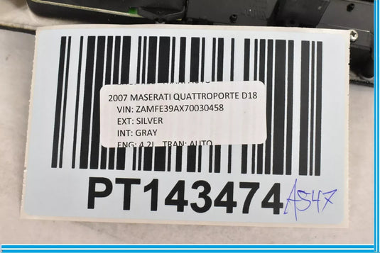 04-08 Maserati Quattroporte Trunk Headlight Fuel Door Control Switch 94079092
