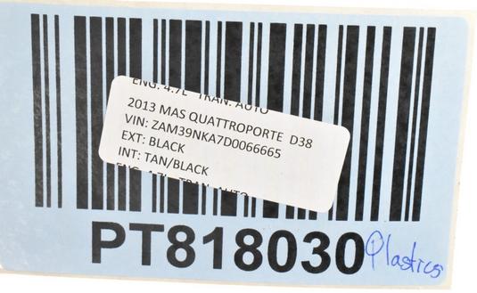 03-13 Maserati Quattroporte M139 Rear Left Side Window Weather Strip Seal Oem
