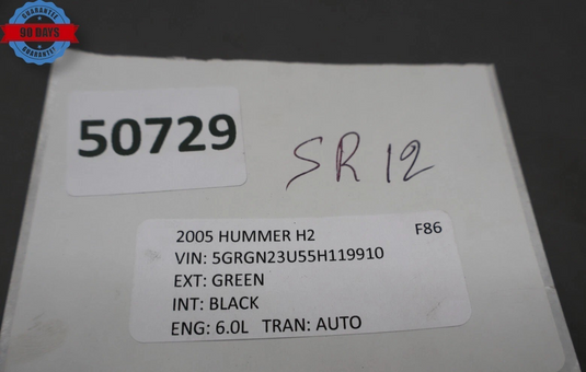 03-07 Hummer H2 Front Right Passenger Seat Track Frame W/ Motors 88941226 Oem